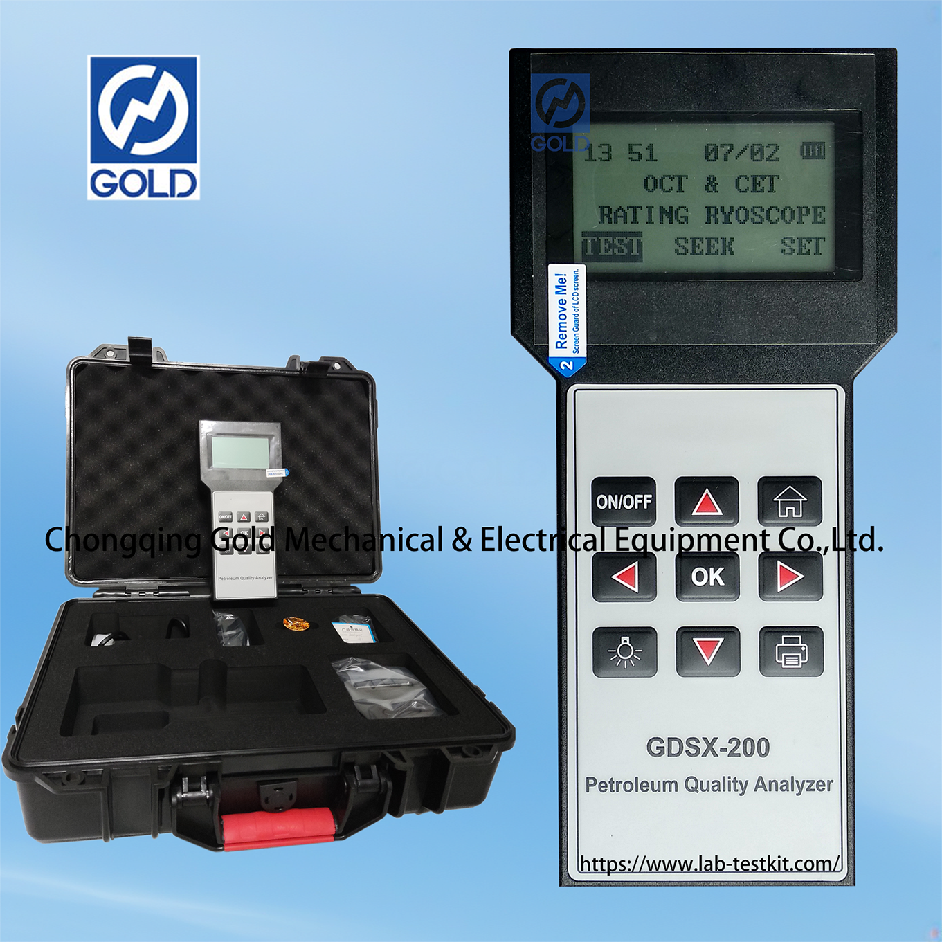 رقم أوكتان البنزين المحمول ASTM D2699 ومحلل رقم الديزل Cetane ASTM D4737