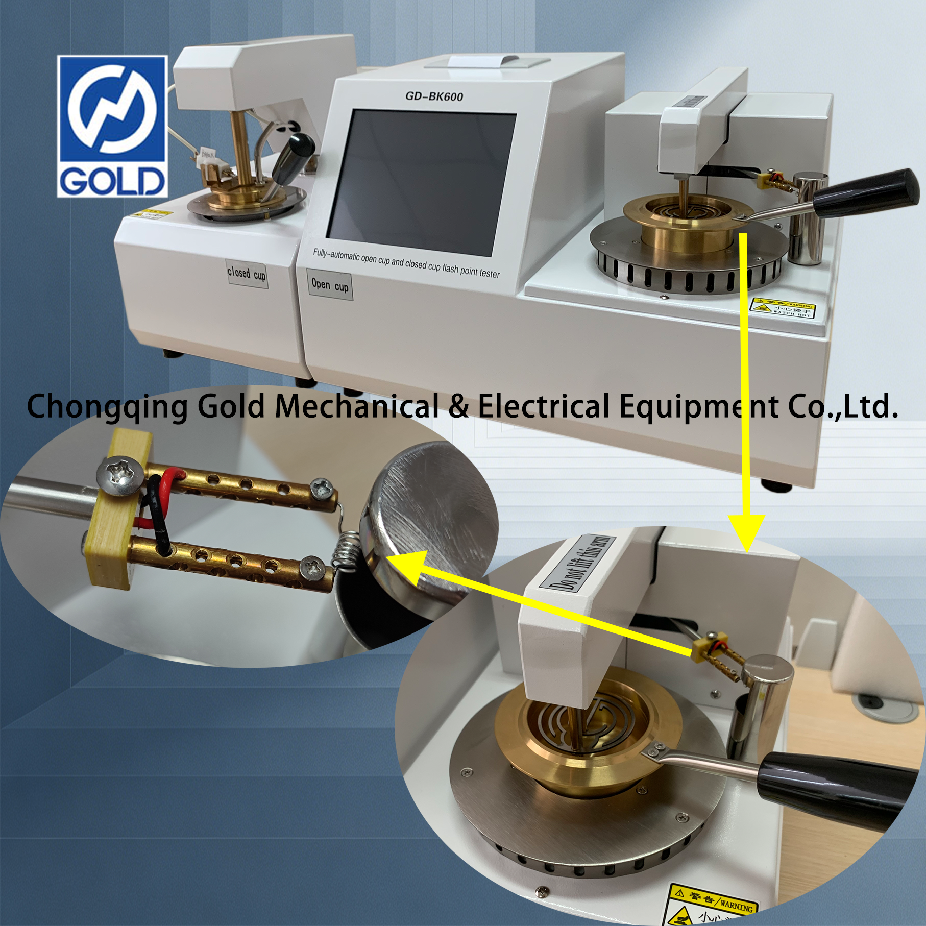 جهاز اختبار نقطة الوميض للكوب المفتوح والكوب المغلق أوتوماتيكيًا بالكامل