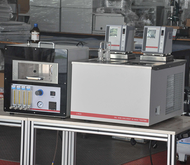 اختبار محتوى النفط الشمع